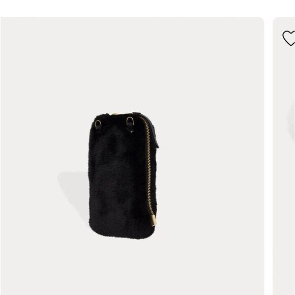 Bandolier nora  expanded pouch nwt black fur  crossbody bag - Picture 6 of 7